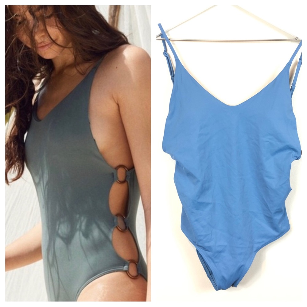 Aerie Side Rings One Piece Swimsuit M Long NWT